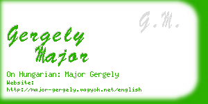 gergely major business card